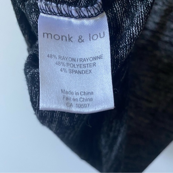 Monk and Lou Scoop Neck Back Straps Knit Dress Heather Grey - Picture 9 of 11